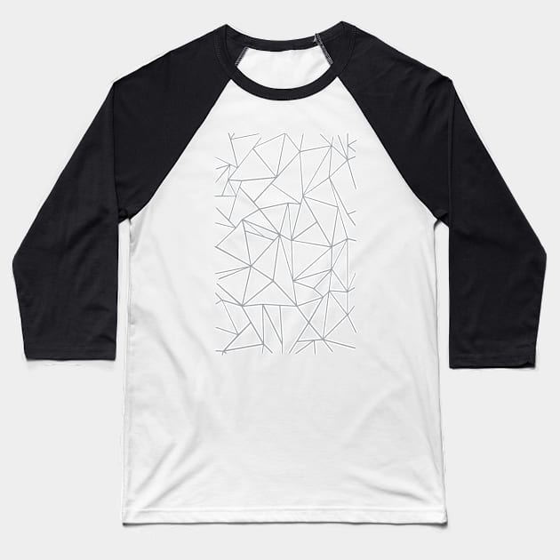 Abstract Blocks Grey #3 Baseball T-Shirt by ProjectM